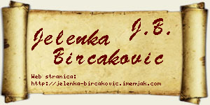 Jelenka Birčaković vizit kartica